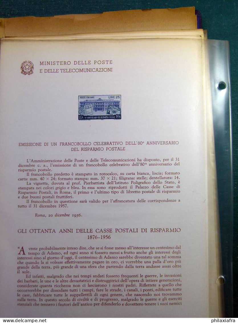 Collection République d'Italie 1954-57 bulletins officiels ministère Poste