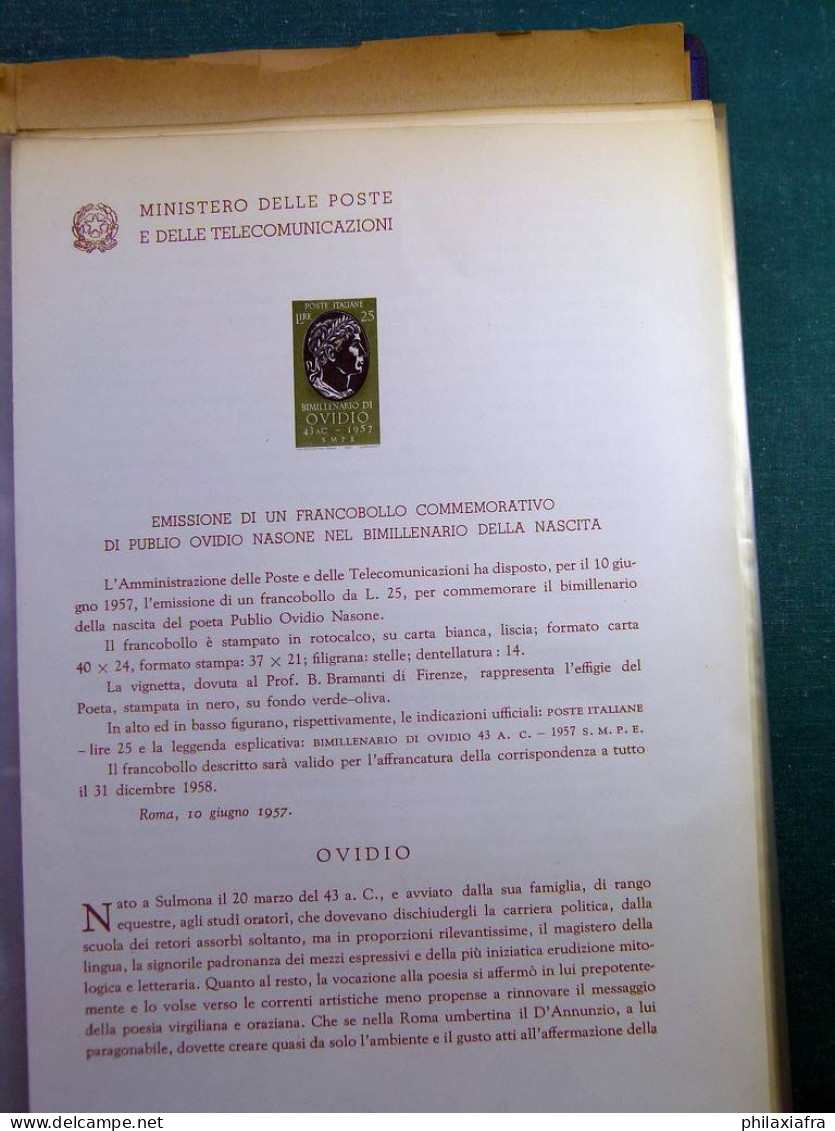 Collection République d'Italie 1954-57 bulletins officiels ministère Poste