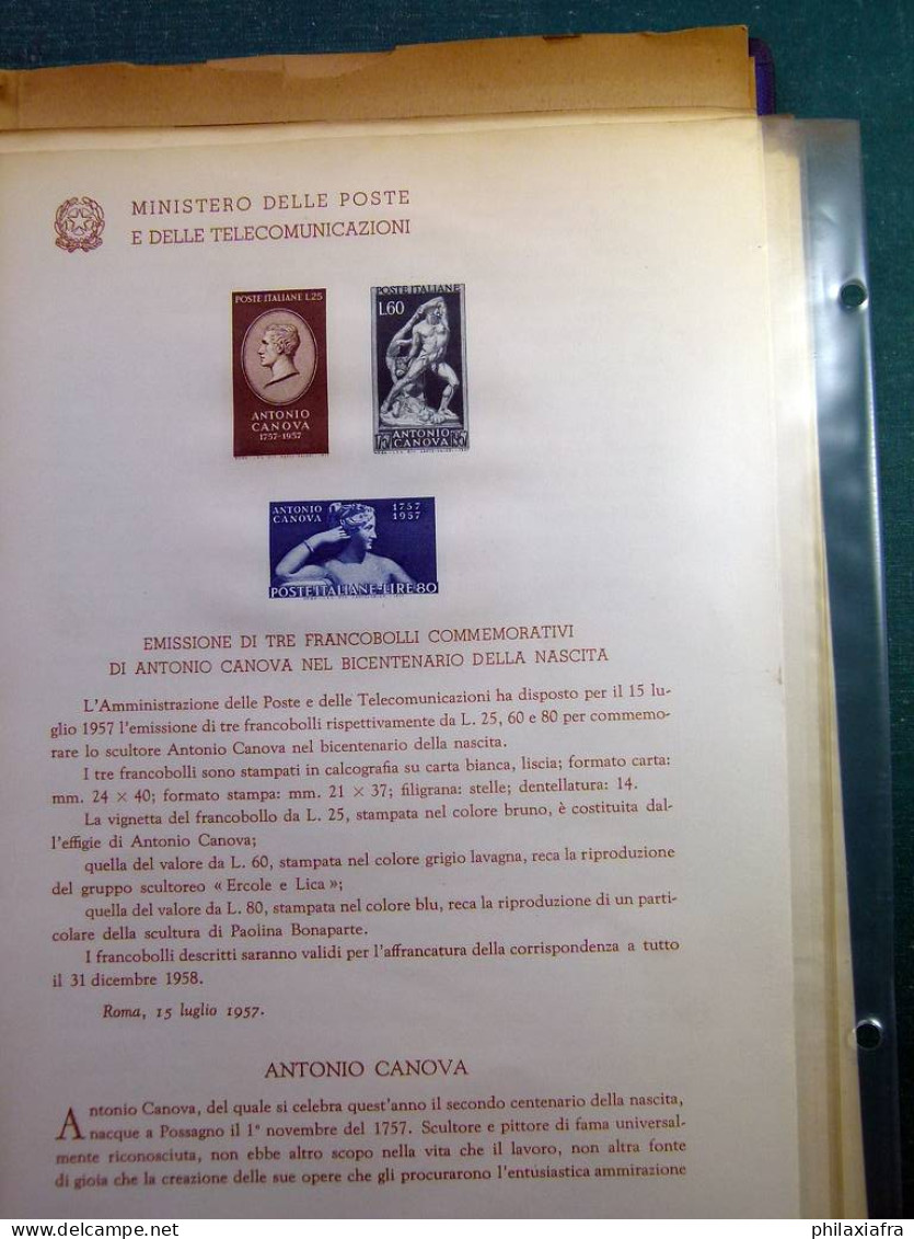 Collection République d'Italie 1954-57 bulletins officiels ministère Poste