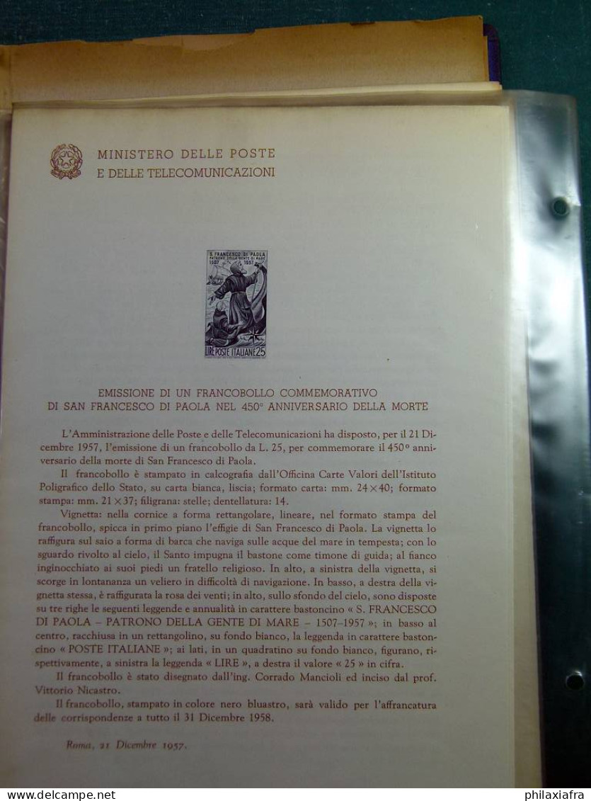 Collection République d'Italie 1954-57 bulletins officiels ministère Poste