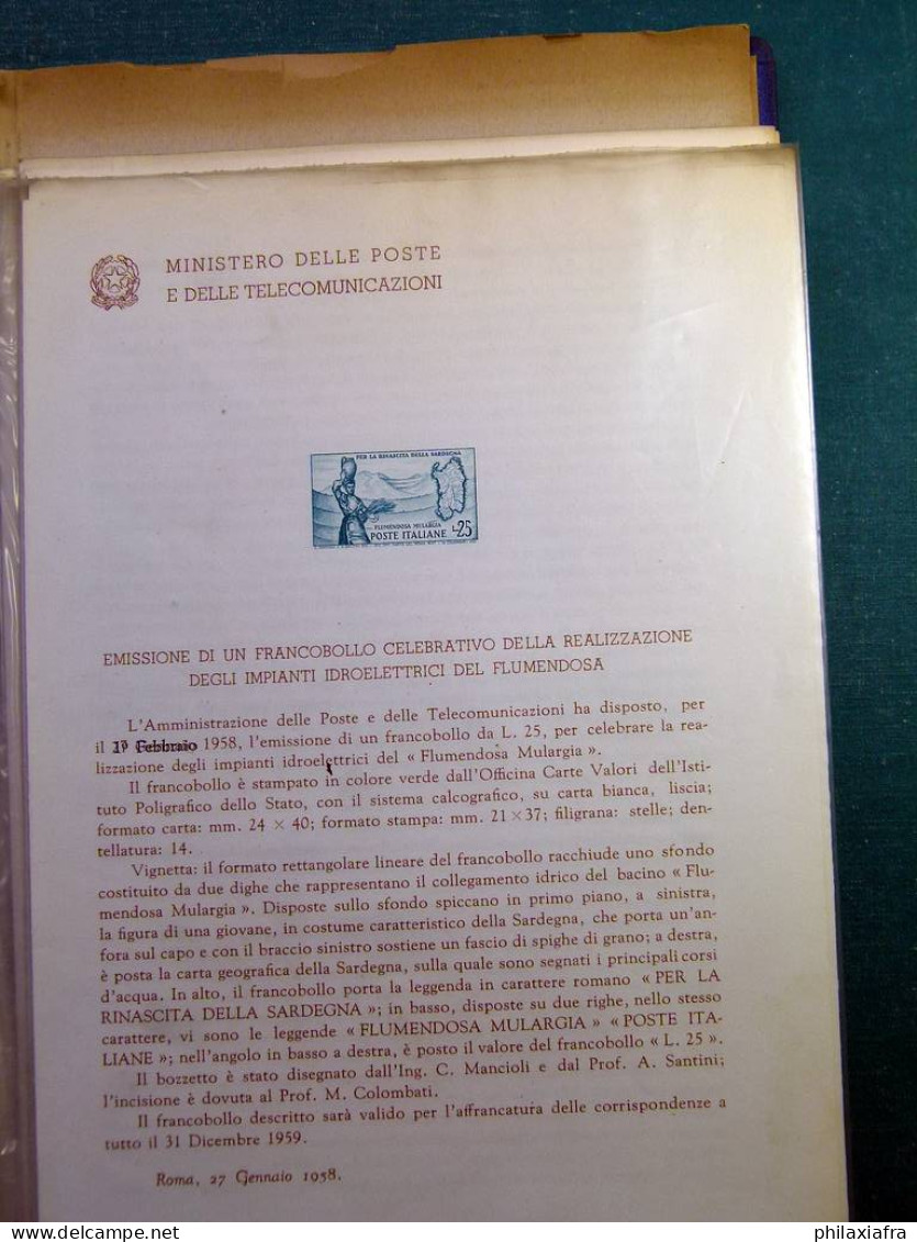 Collection République d'Italie 1954-57 bulletins officiels ministère Poste