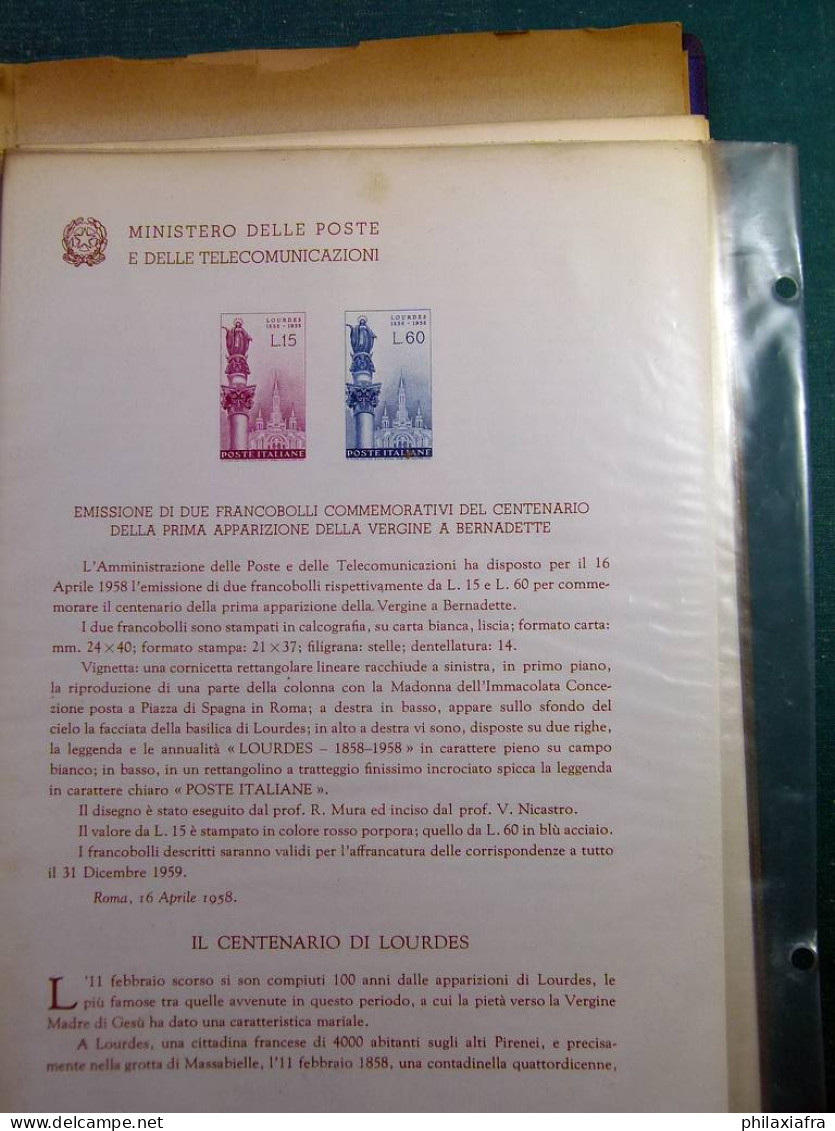 Collection République d'Italie 1954-57 bulletins officiels ministère Poste