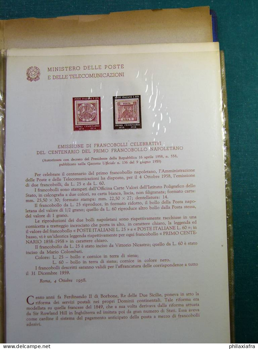 Collection République d'Italie 1954-57 bulletins officiels ministère Poste