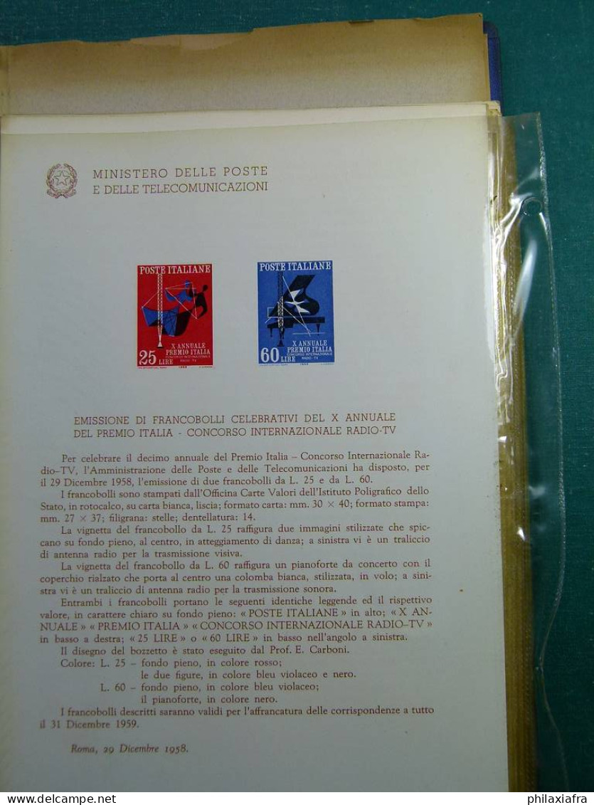 Collection République d'Italie 1954-57 bulletins officiels ministère Poste