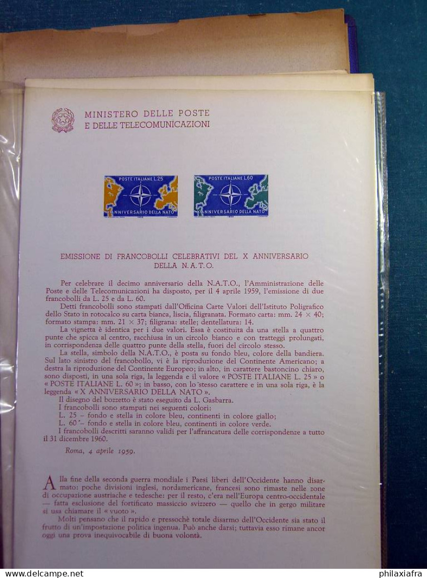 Collection République d'Italie 1954-57 bulletins officiels ministère Poste