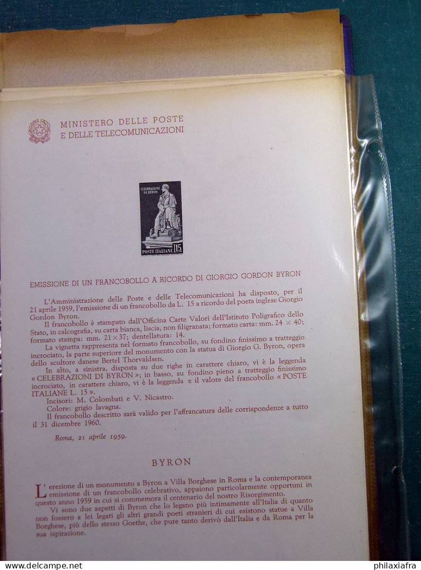 Collection République d'Italie 1954-57 bulletins officiels ministère Poste