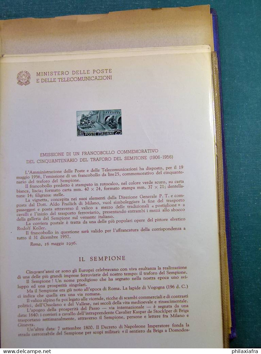 Collection République d'Italie 1954-57 bulletins officiels ministère Poste