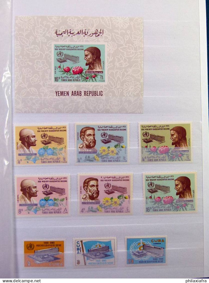 Collection thémae OMS sur classificateur, timbres, neufs ** série cpl, 