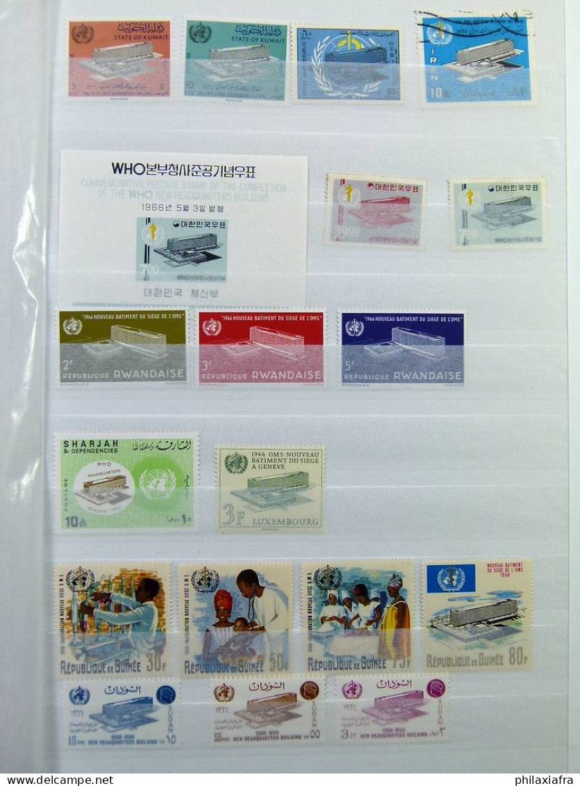 Collection thémae OMS sur classificateur, timbres, neufs ** série cpl, 