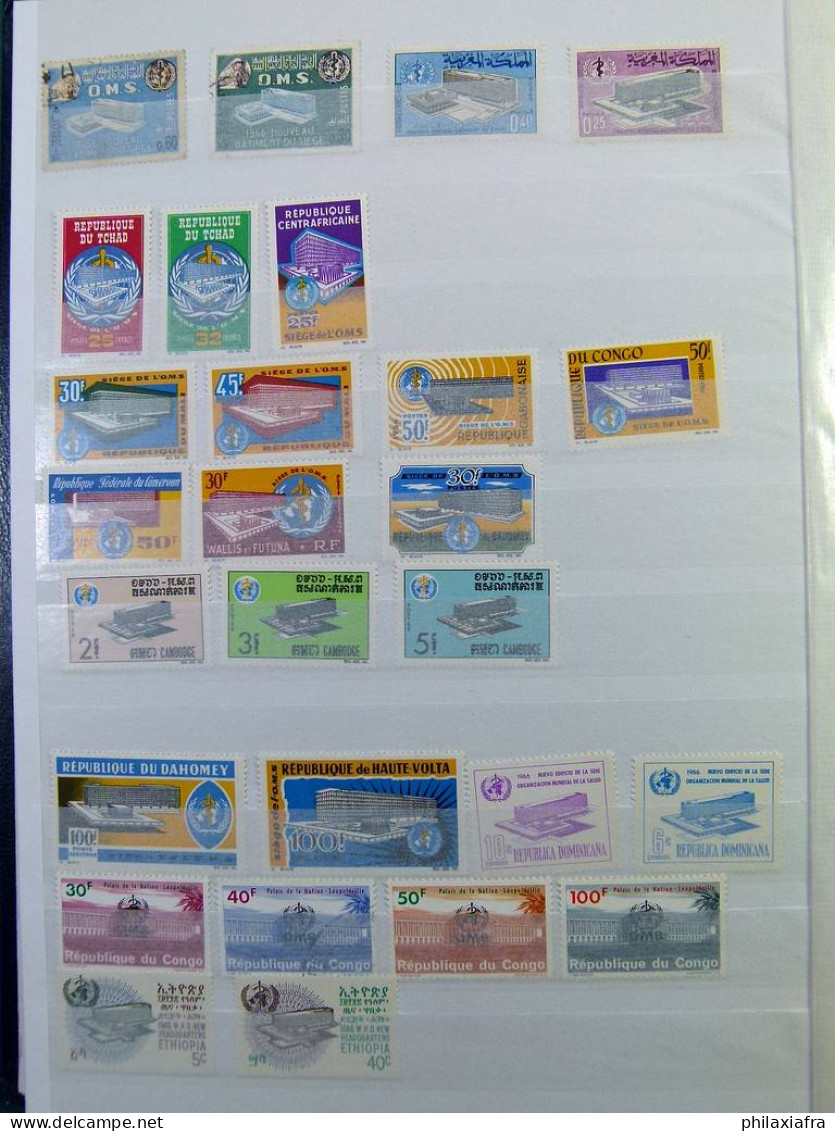 Collection thémae OMS sur classificateur, timbres, neufs ** série cpl, 