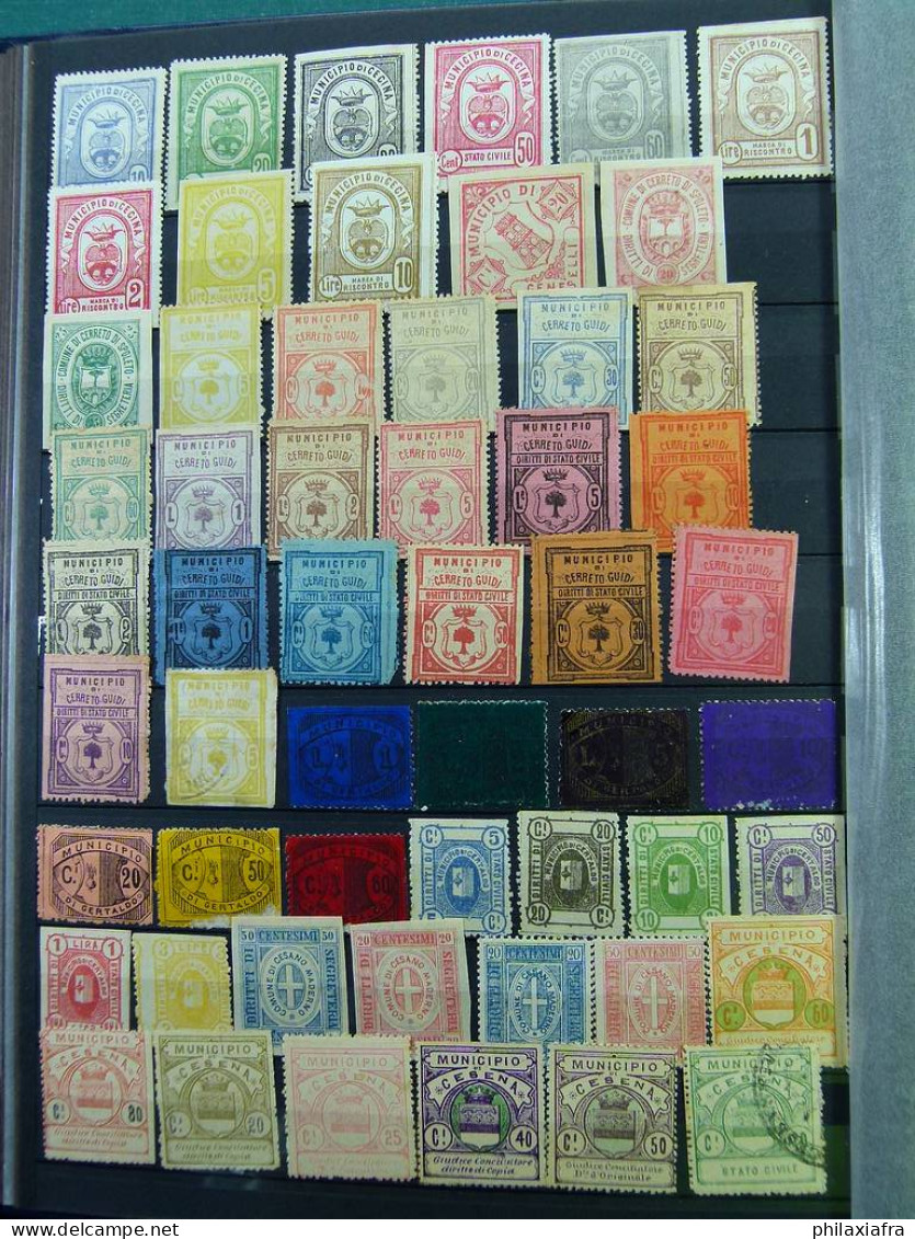 Collection 2.400 timbres municipales d'époque Royaume * sans gomme oblitéré