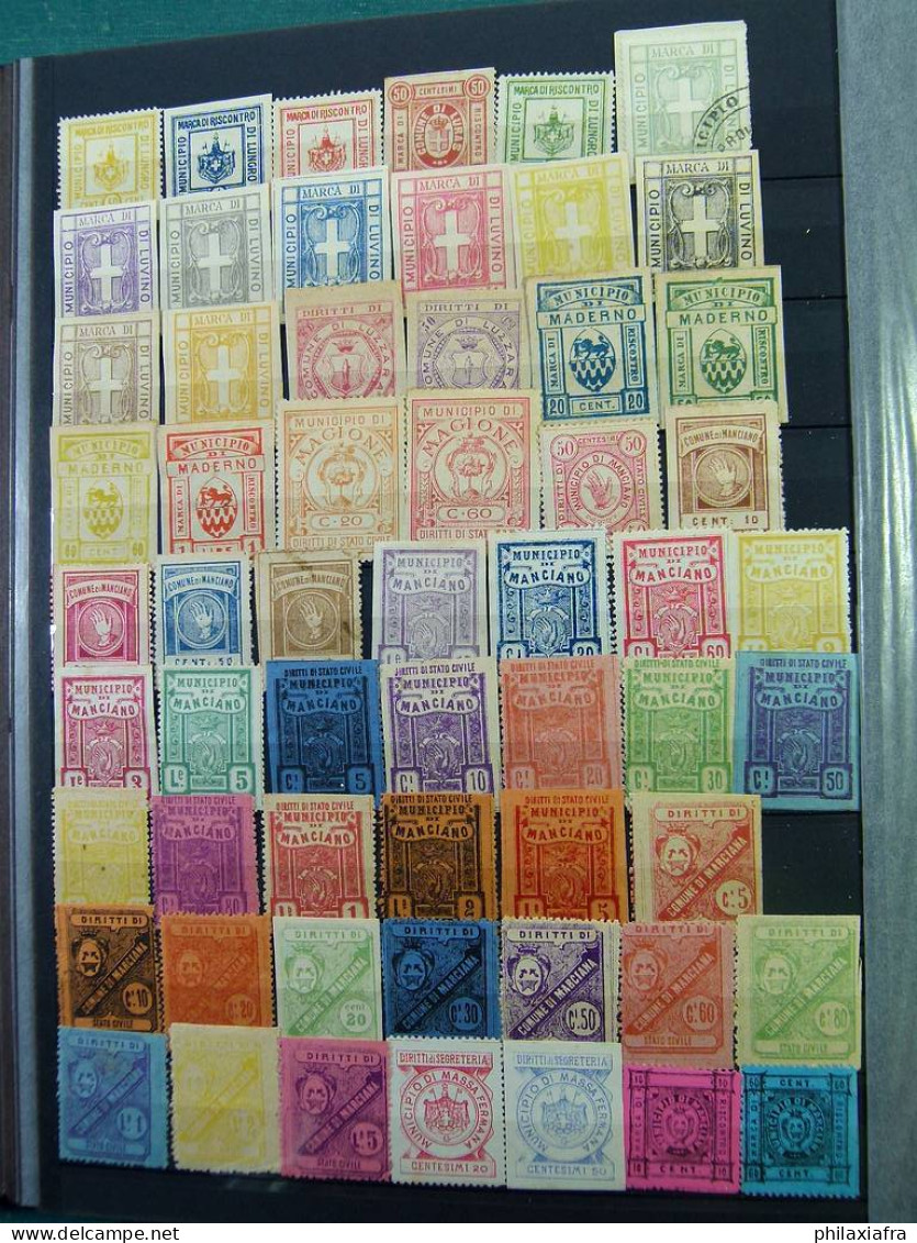 Collection 2.400 timbres municipales d'époque Royaume * sans gomme oblitéré