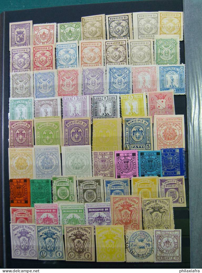 Collection 2.400 timbres municipales d'époque Royaume * sans gomme oblitéré