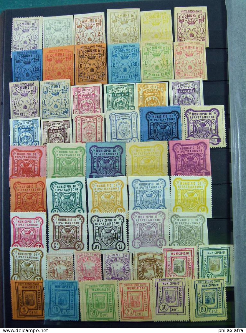 Collection 2.400 timbres municipales d'époque Royaume * sans gomme oblitéré