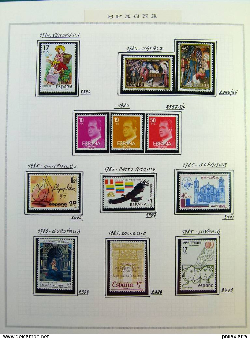 Collection Espagne, sur album, de 1981 à 1999, timbres, surtout neufs **