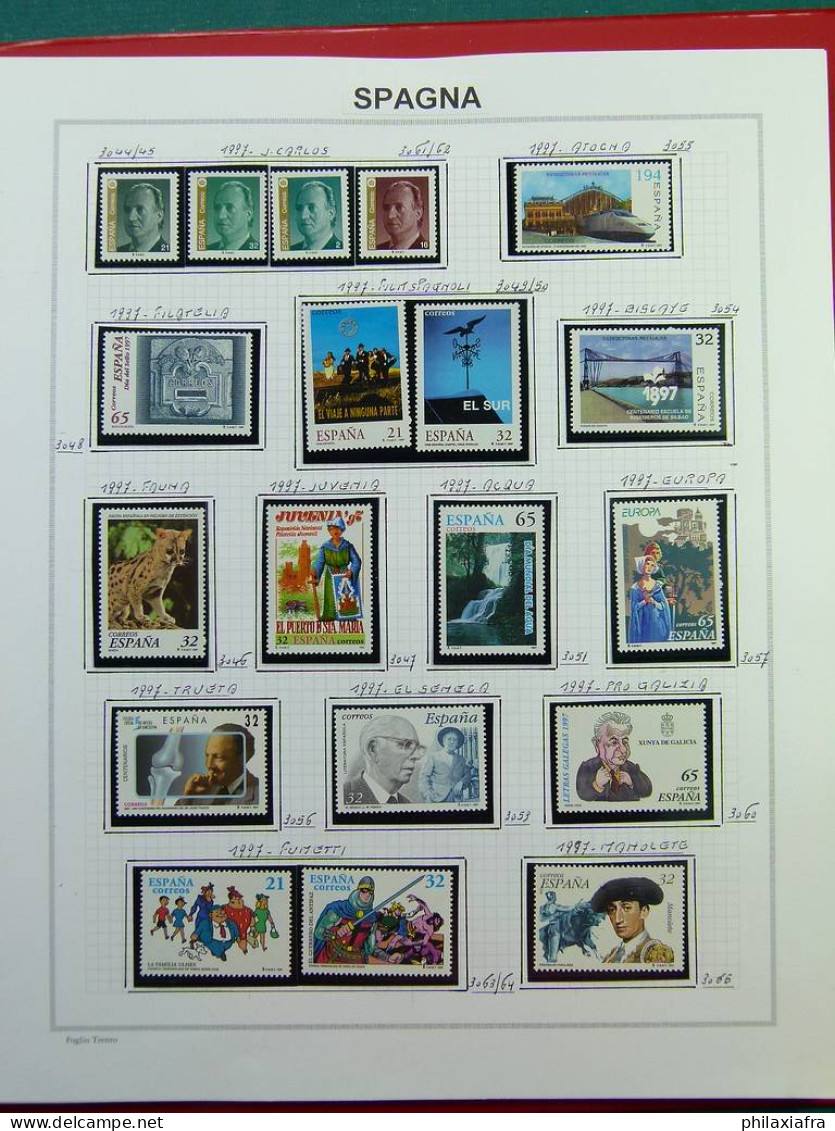 Collection Espagne, sur album, de 1981 à 1999, timbres, surtout neufs **