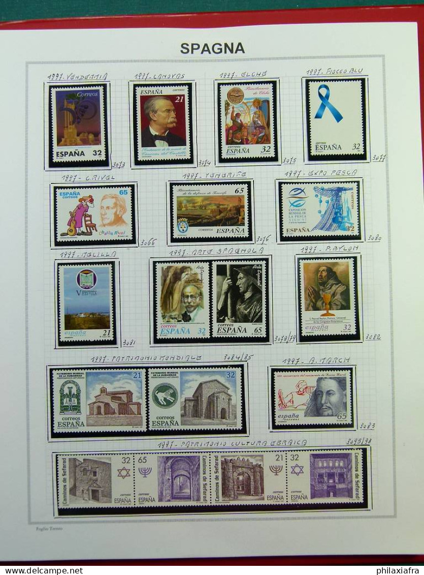 Collection Espagne, sur album, de 1981 à 1999, timbres, surtout neufs **