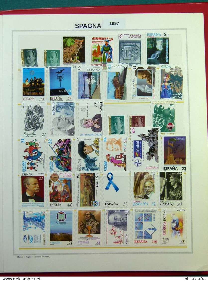 Collection Espagne, sur album, de 1981 à 1999, timbres, surtout neufs **