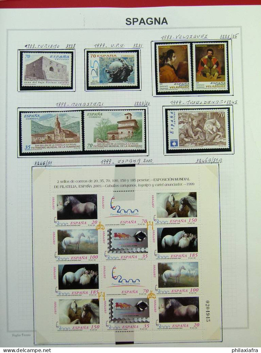 Collection Espagne, sur album, de 1981 à 1999, timbres, surtout neufs **