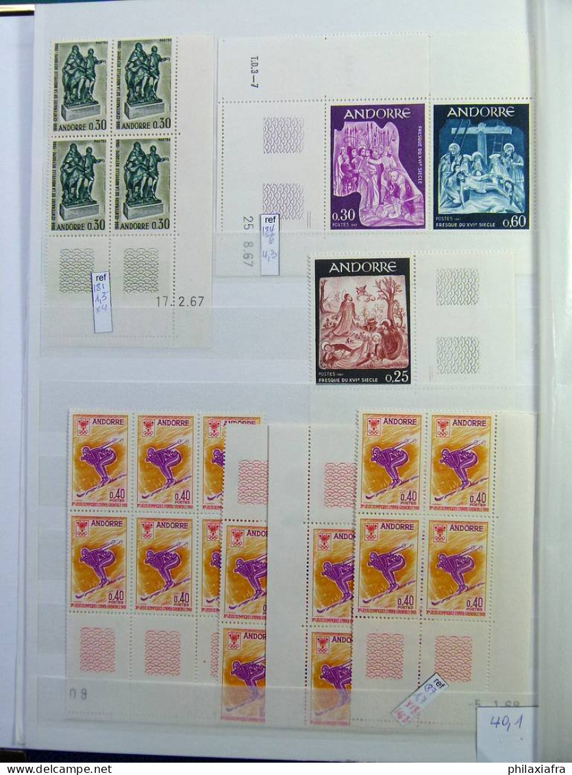 Collection Andorre Française 1961-2001 Timbres Neufs **  Quatrain Trés Haute CV  - Sammlungen