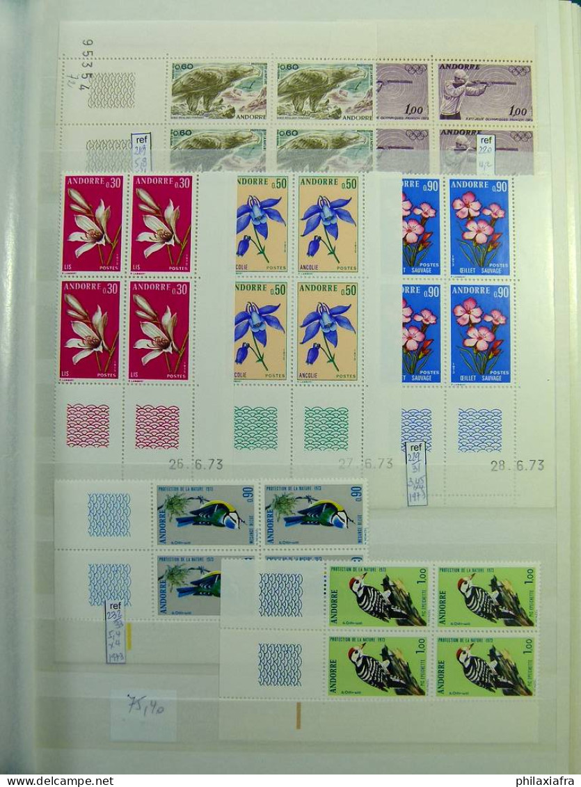 Collection Andorre française 1961-2001 timbres neufs **  quatrain trés haute CV 