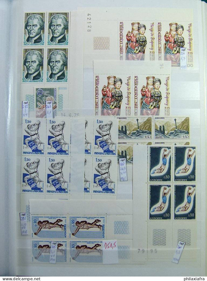 Collection Andorre française 1961-2001 timbres neufs **  quatrain trés haute CV 