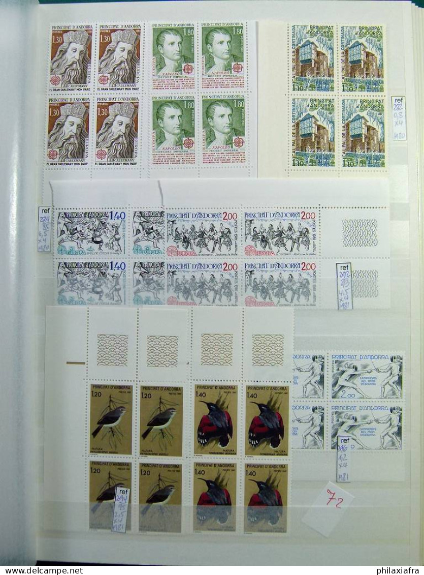 Collection Andorre française 1961-2001 timbres neufs **  quatrain trés haute CV 