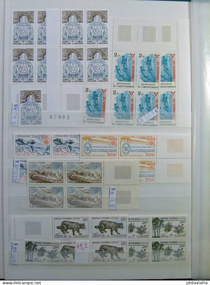 Collection Andorre française 1961-2001 timbres neufs **  quatrain trés haute CV 