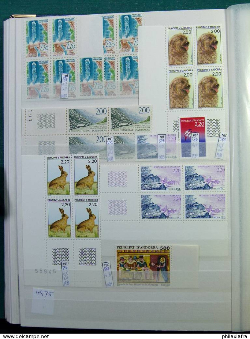 Collection Andorre française 1961-2001 timbres neufs **  quatrain trés haute CV 