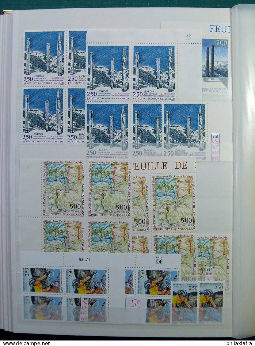 Collection Andorre française 1961-2001 timbres neufs **  quatrain trés haute CV 