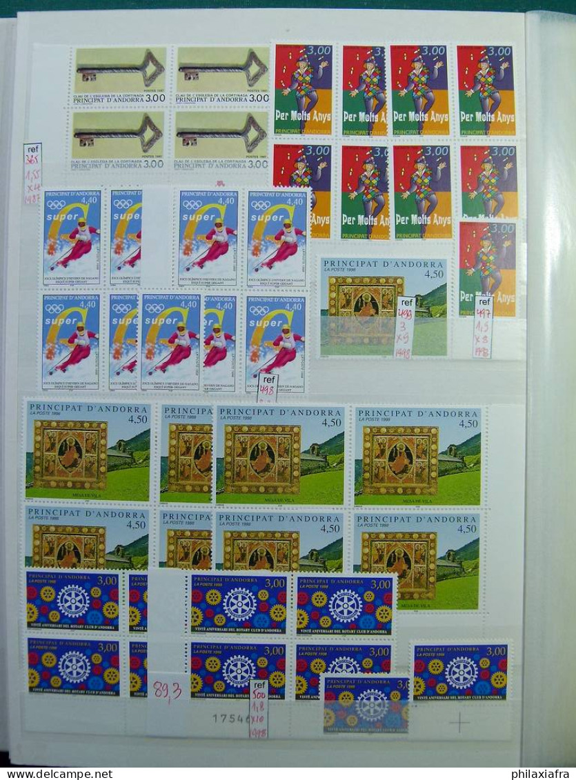 Collection Andorre française 1961-2001 timbres neufs **  quatrain trés haute CV 