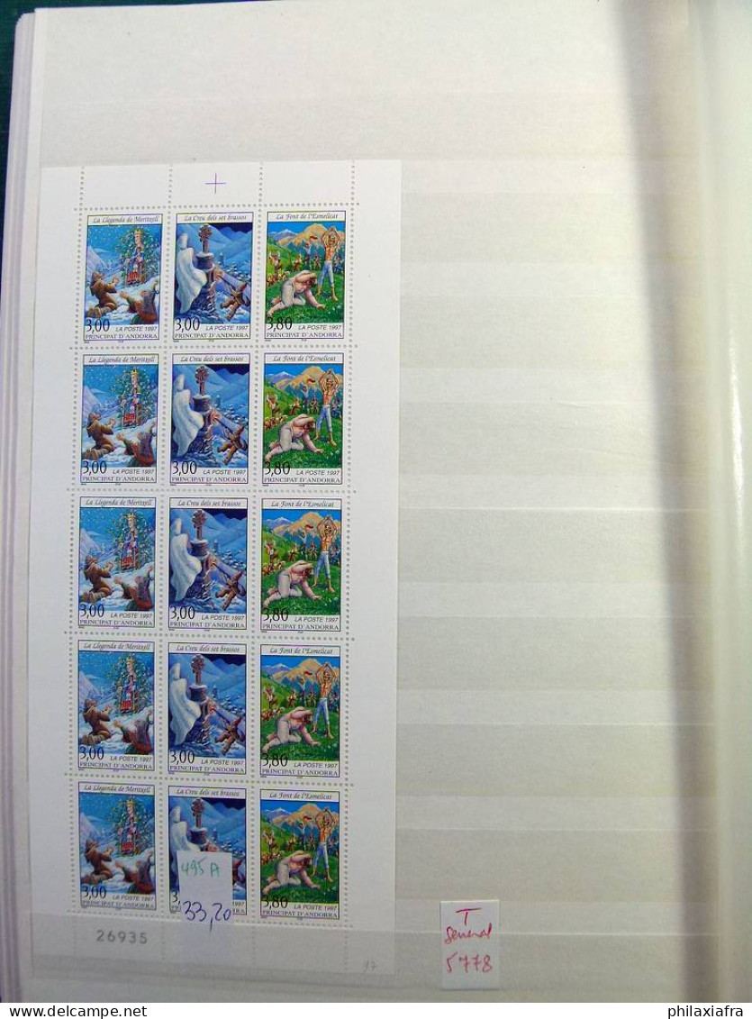 Collection Andorre française 1961-2001 timbres neufs **  quatrain trés haute CV 