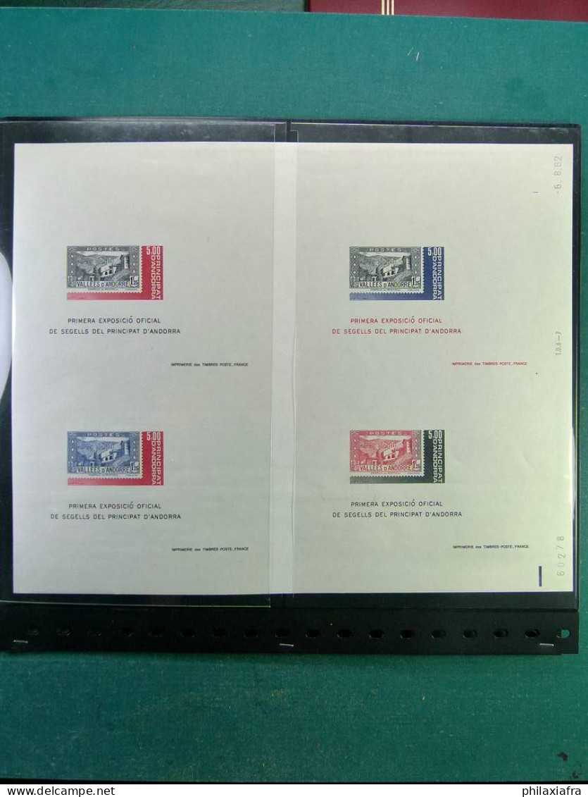 Collection Française D'Andorre 1982 BF 1 Neuf** Avec 4 épreuves En Couleurs - Collections