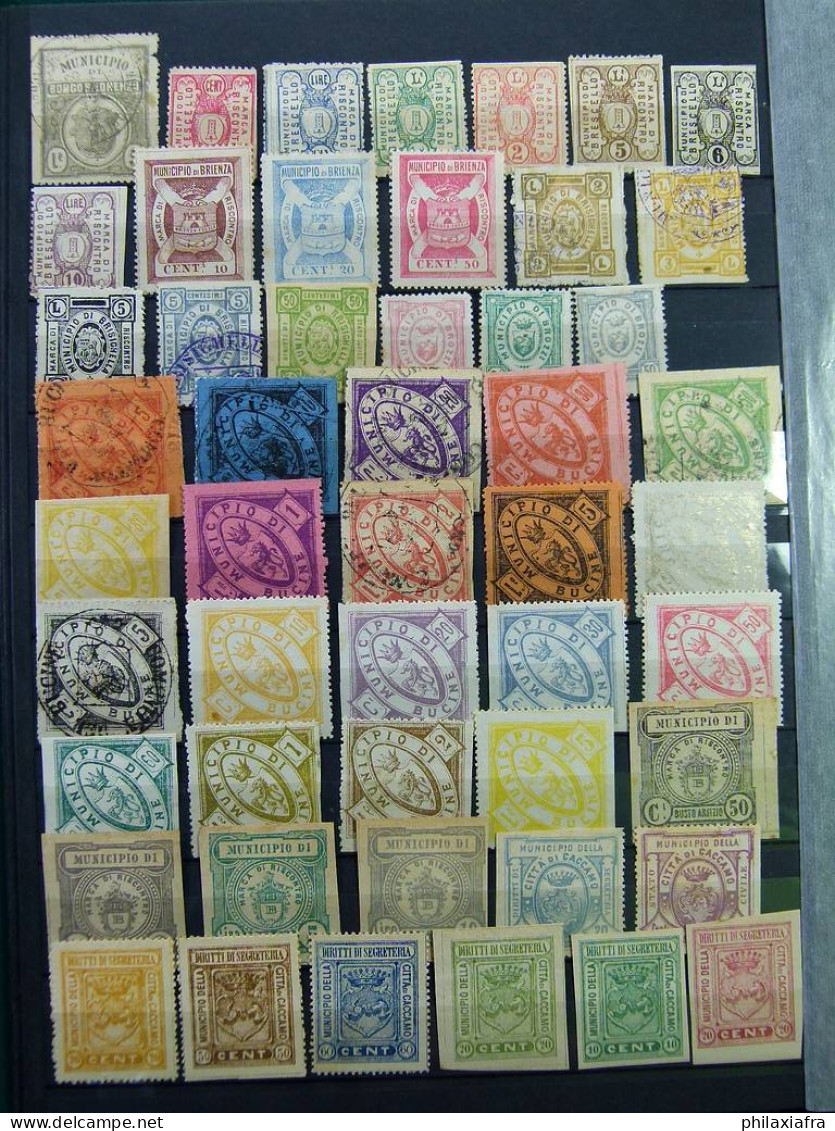 Superbe collection 2.700 timbres municipales Royaume d'Italie * / oblitéré