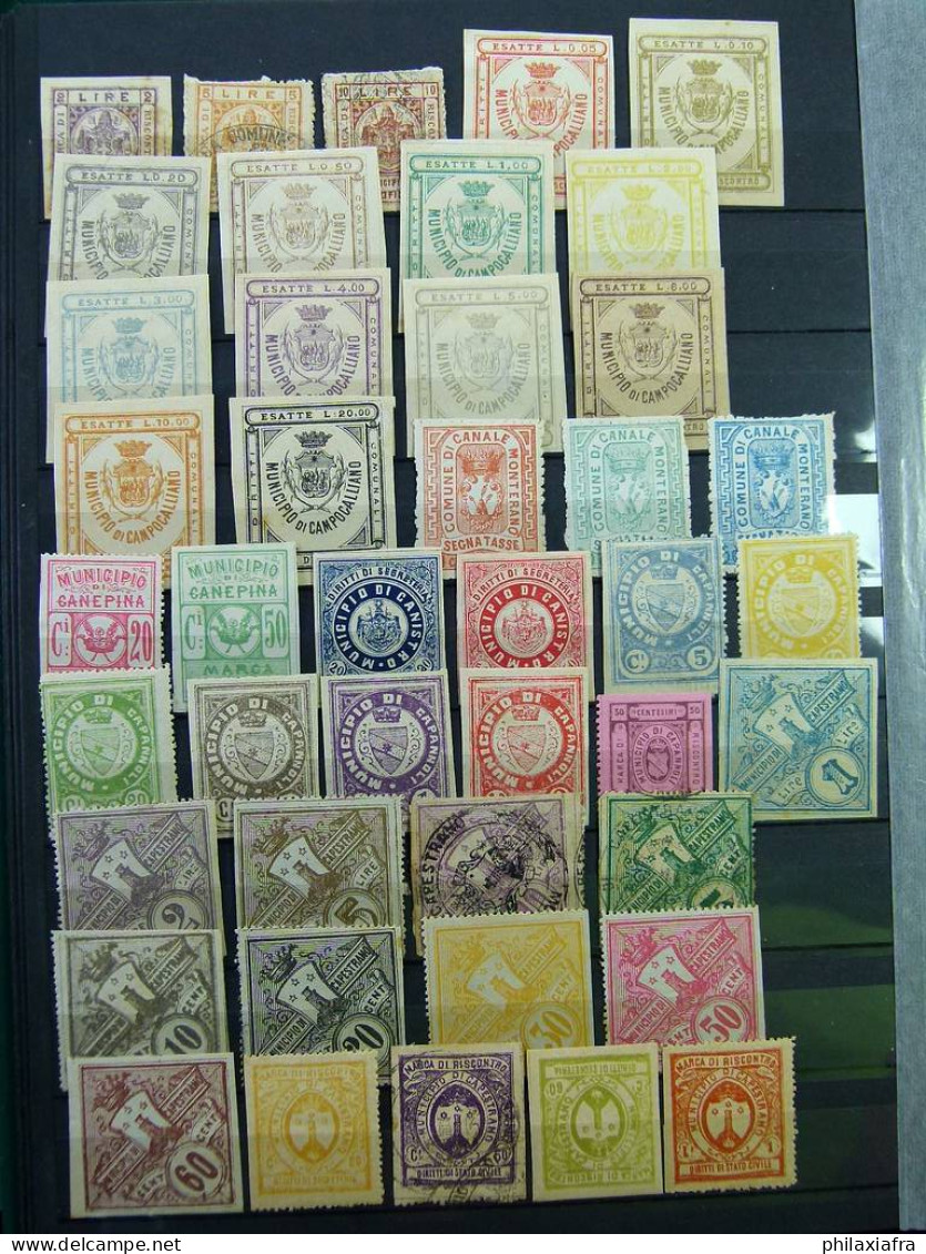 Superbe collection 2.700 timbres municipales Royaume d'Italie * / oblitéré