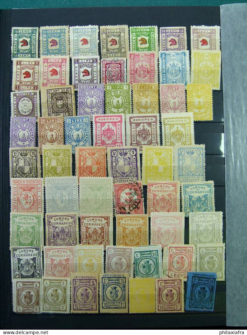 Superbe collection 2.700 timbres municipales Royaume d'Italie * / oblitéré