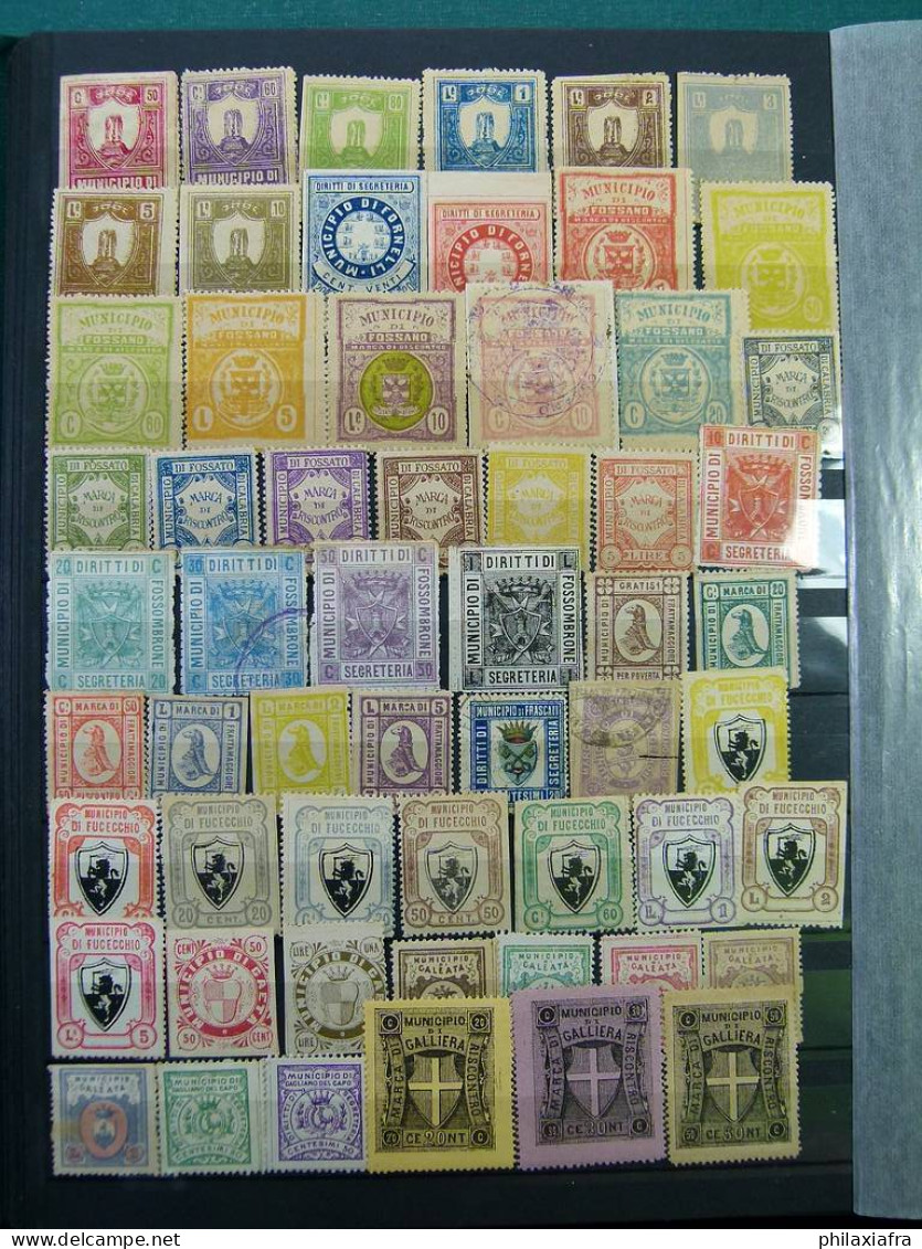 Superbe collection 2.700 timbres municipales Royaume d'Italie * / oblitéré