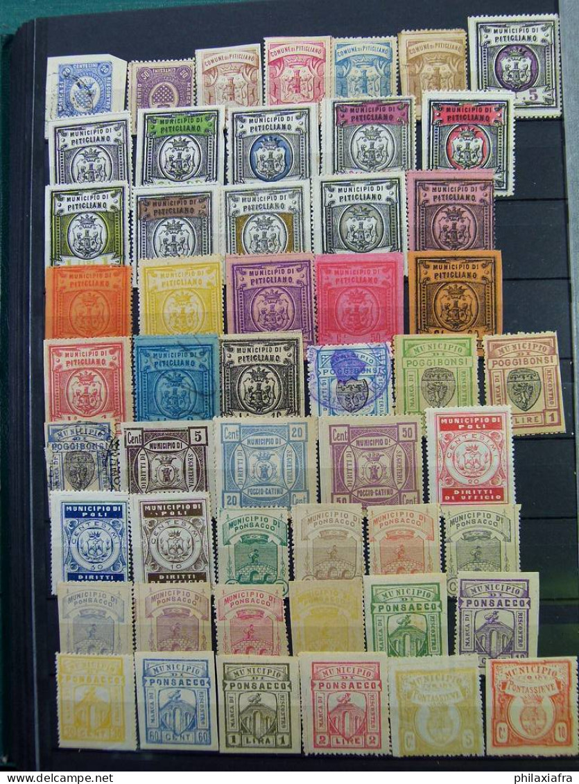 Superbe collection 2.700 timbres municipales Royaume d'Italie * / oblitéré