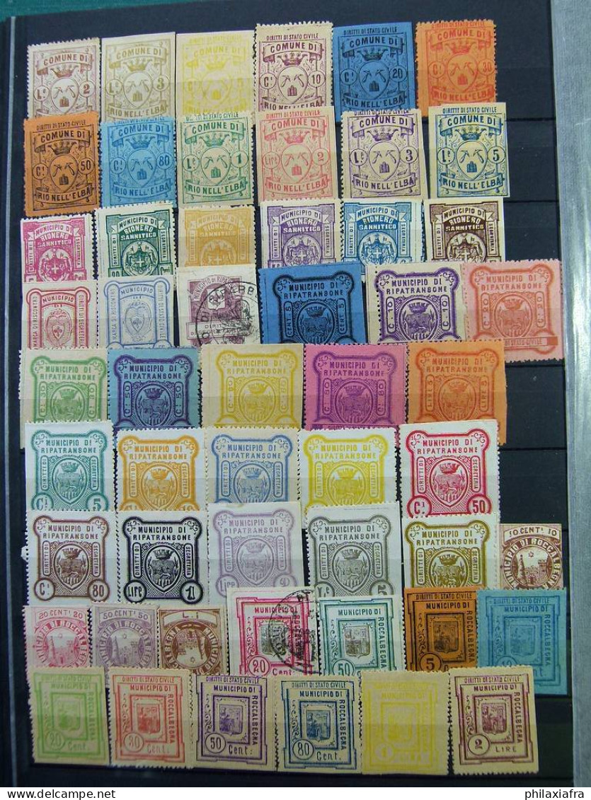 Superbe collection 2.700 timbres municipales Royaume d'Italie * / oblitéré