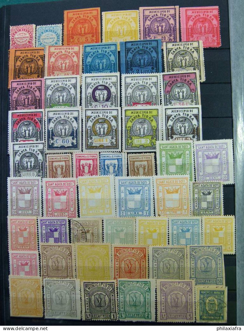 Superbe collection 2.700 timbres municipales Royaume d'Italie * / oblitéré