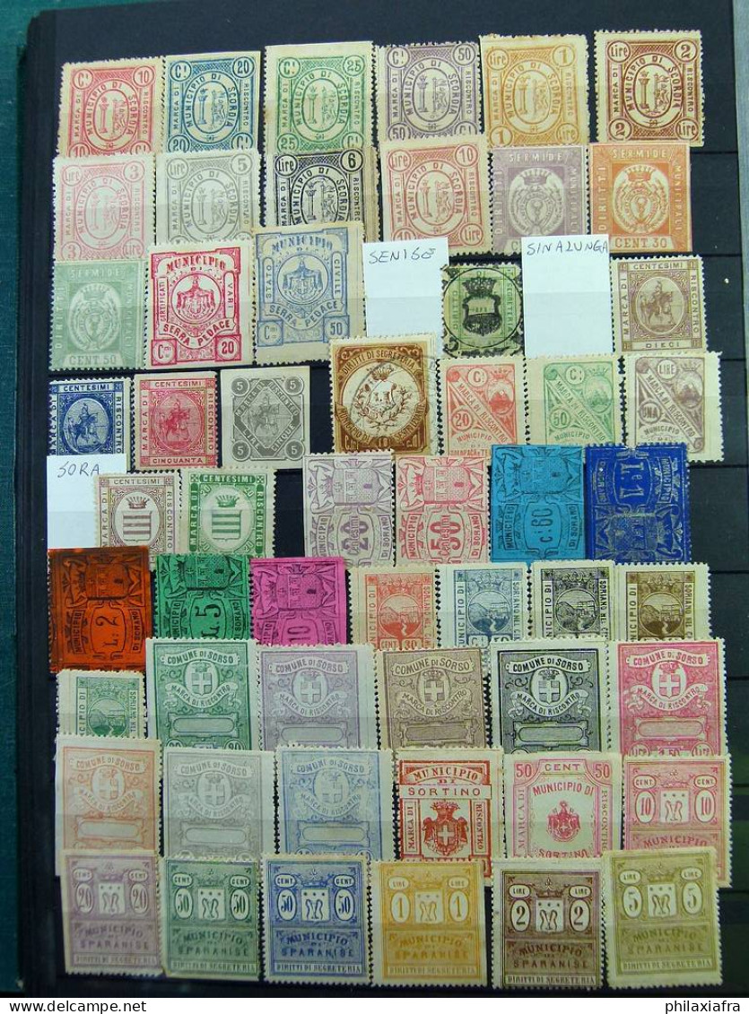 Superbe collection 2.700 timbres municipales Royaume d'Italie * / oblitéré