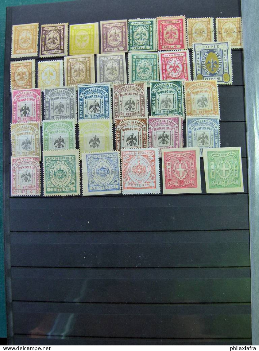 Superbe collection 2.700 timbres municipales Royaume d'Italie * / oblitéré