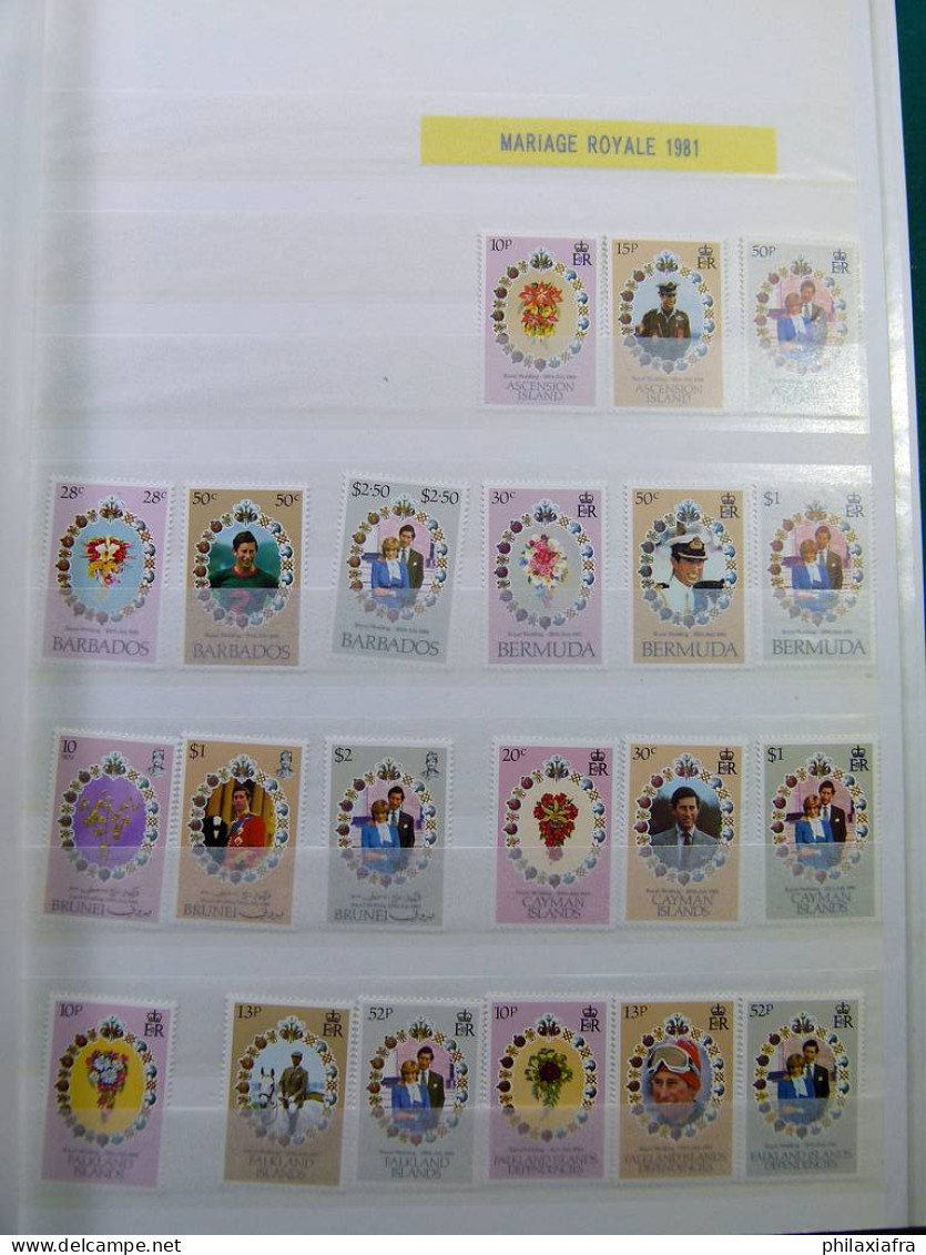 Collection Thème Mariage Royal, Classificateur Avec Neufs ** Timbres - Other & Unclassified