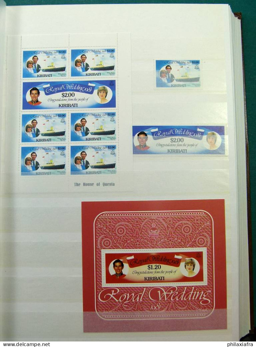 Collection thème Mariage royal, classificateur avec neufs ** timbres