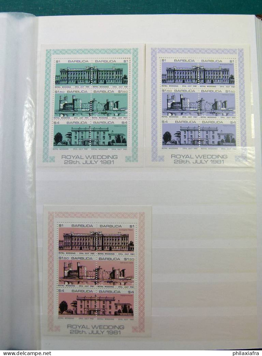 Collection thème Mariage royal, classificateur avec neufs ** timbres