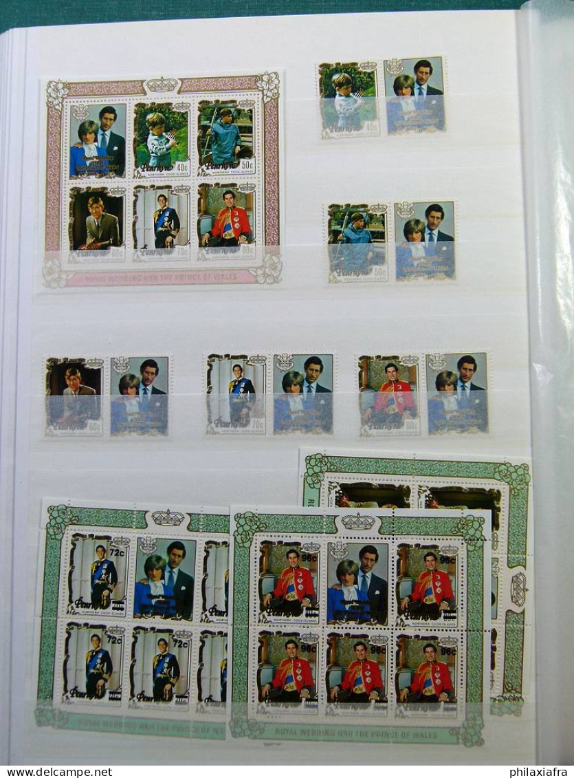 Collection thème Mariage royal, classificateur avec neufs ** timbres