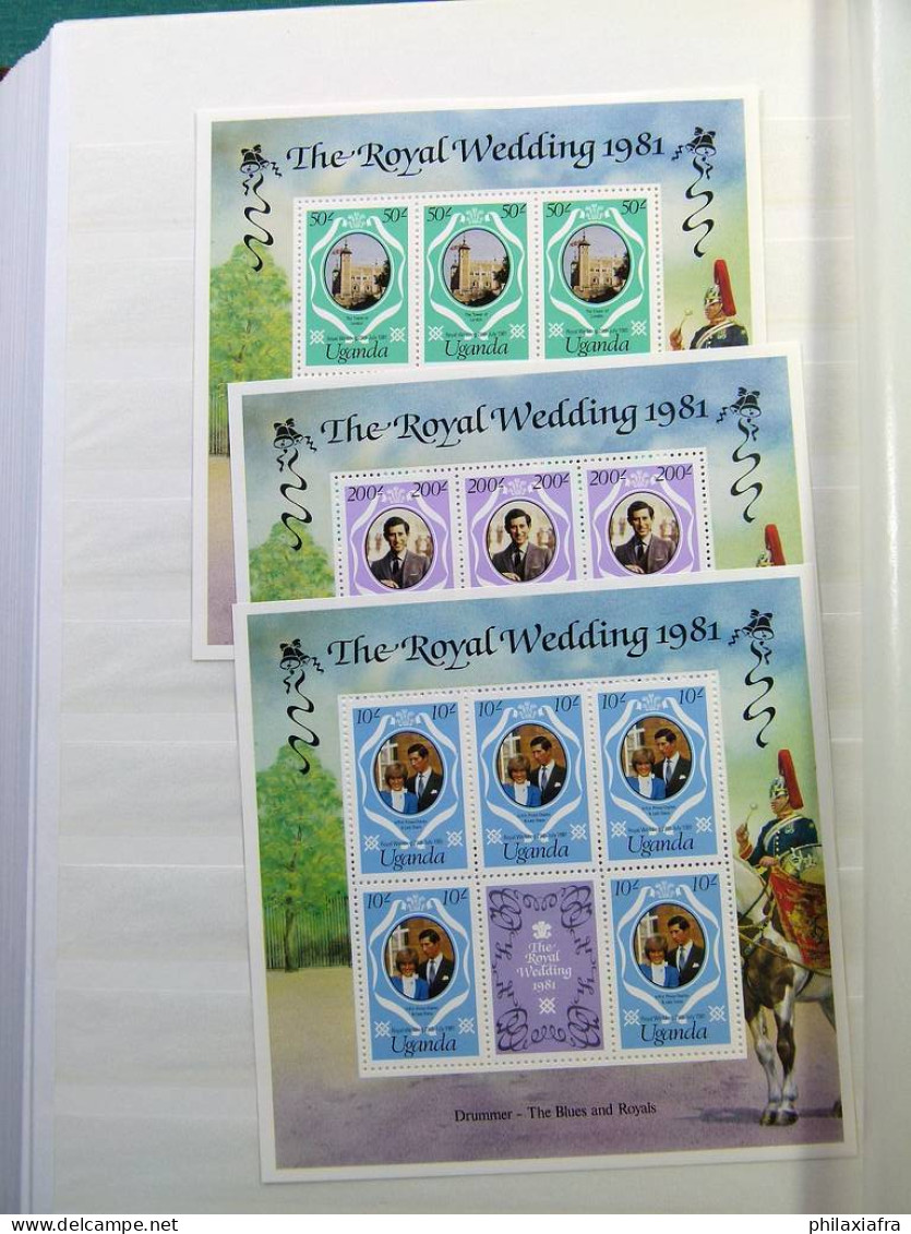 Collection thème Mariage royal, classificateur avec neufs ** timbres