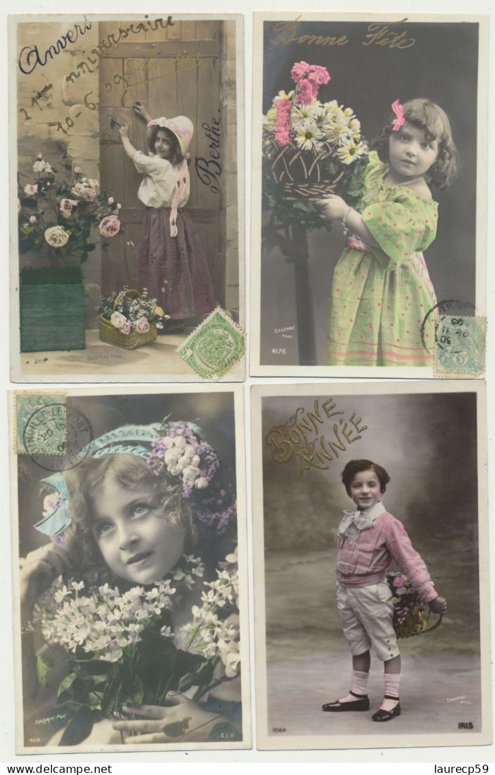 Lot De 10 Cartes Fantaisie Enfants - Portraits - Photographe SAZERAC - 5 - 99 Postkaarten