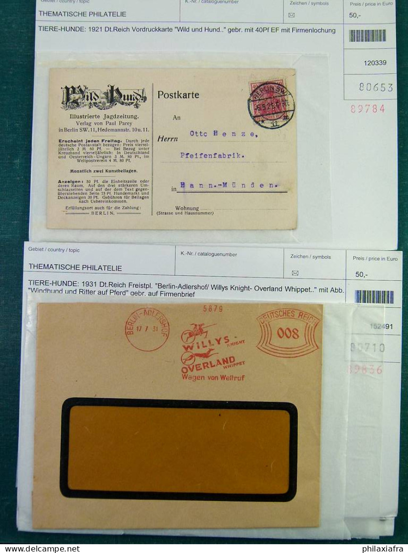 Lot Enveloppes Cartes Postales, Affranchissement De Valeur Surtout Theme Animaux - Collections (with Albums)