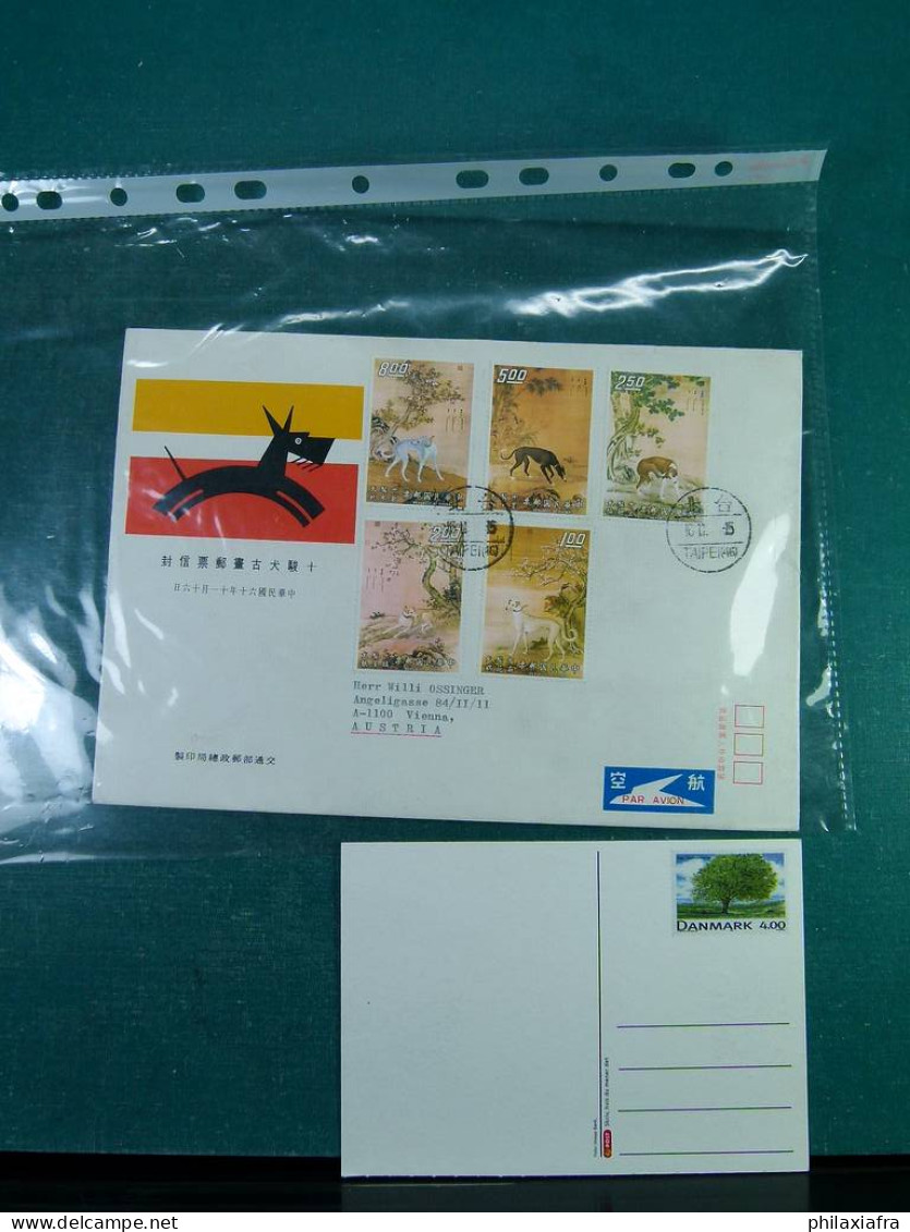 Lot enveloppes cartes postales, affranchissement de valeur surtout Theme animaux